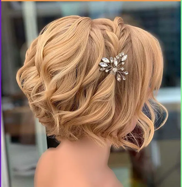 34 مدل شینیون مو کوتاه دخترانه؛ شیک، ساده و خاص! 4 Short hair updo style for girls 1