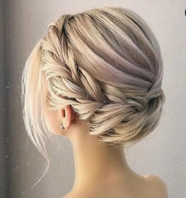 34 مدل شینیون مو کوتاه دخترانه؛ شیک، ساده و خاص! 16 Short hair updo style for girls 11