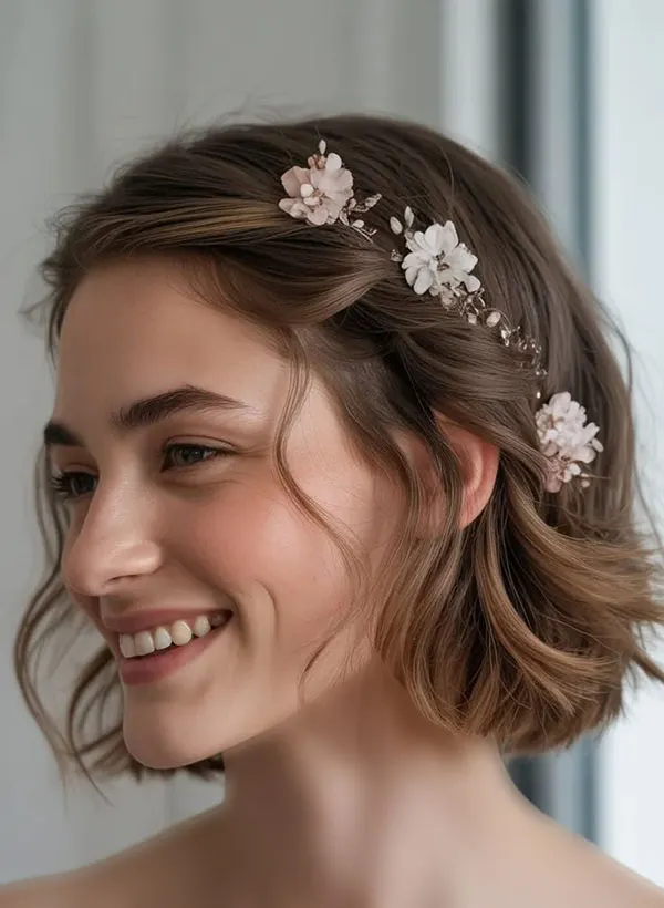 34 مدل شینیون مو کوتاه دخترانه؛ شیک، ساده و خاص! 22 Short hair updo style for girls 17