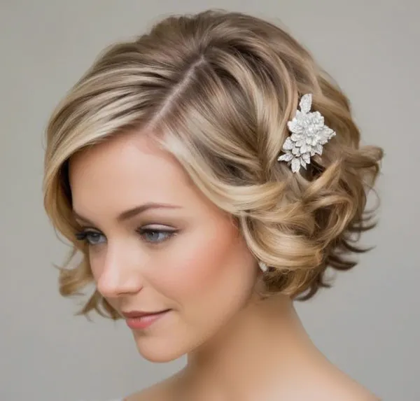 34 مدل شینیون مو کوتاه دخترانه؛ شیک، ساده و خاص! 28 Short hair updo style for girls 22
