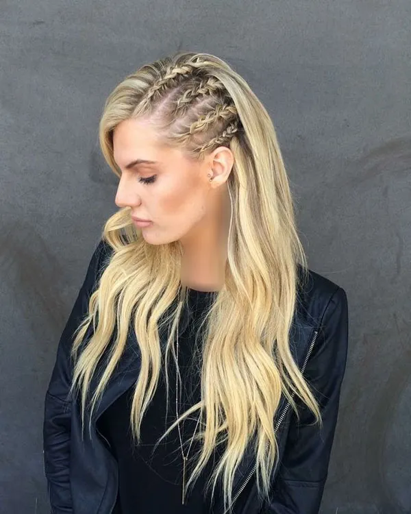 31 مدل بافت بغل سر؛ جدیدترین مدلهای ساده و مجلسی! 10 Side of the head braid 7