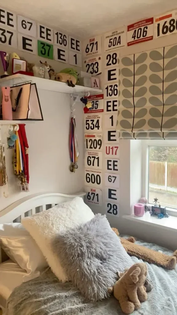 Sporty style bedroom decor for girls 3