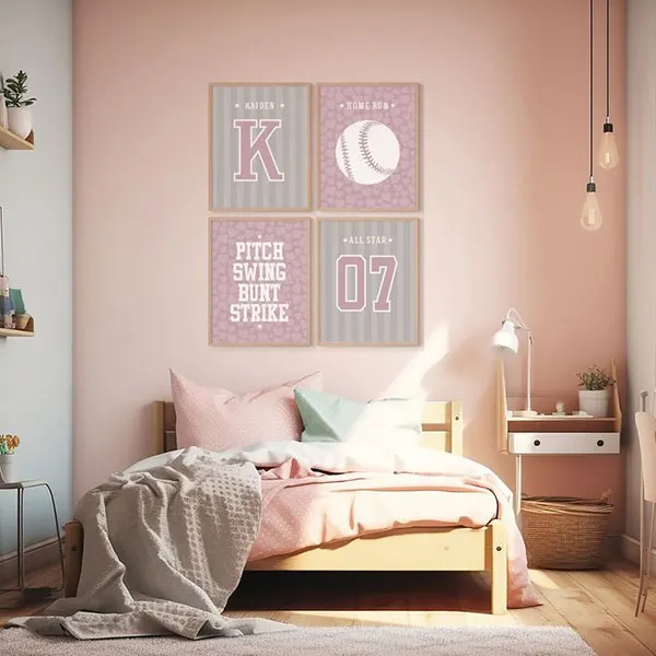 Sporty style bedroom decor for girls 4