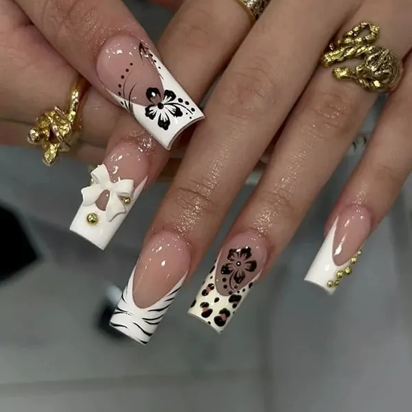 Square nail style for girls 10