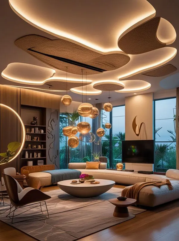 This years new luxury living room ceiling designs 28