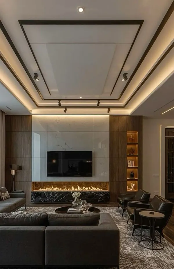 This years new luxury living room ceiling designs 29
