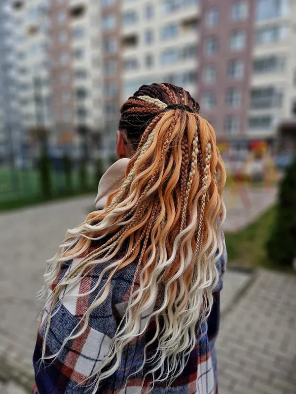 Types of hair braiding with hair extensions 10