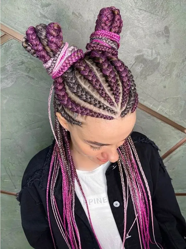 Types of hair braiding with hair extensions 15