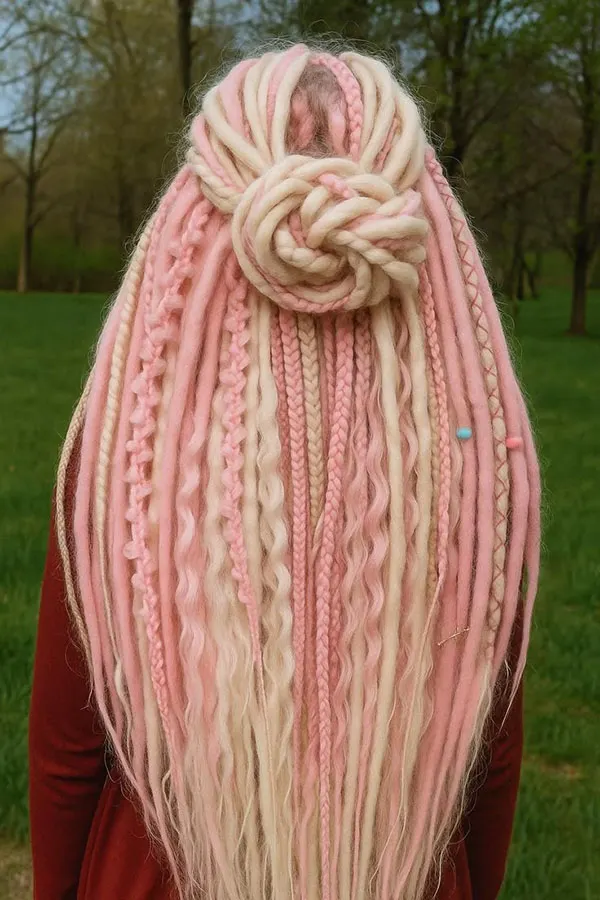 Types of hair braiding with hair extensions 16