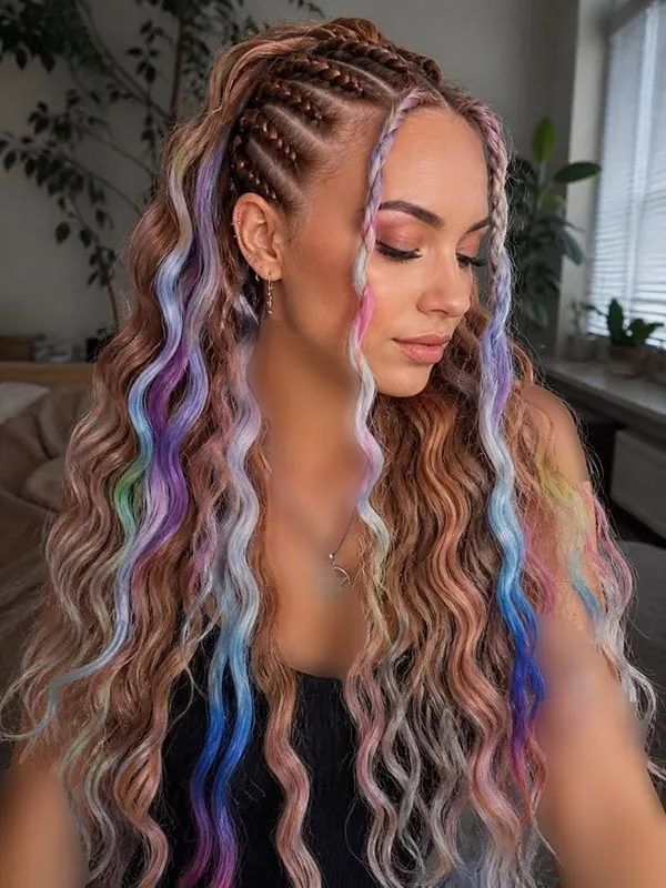 Types of hair braiding with hair extensions 22