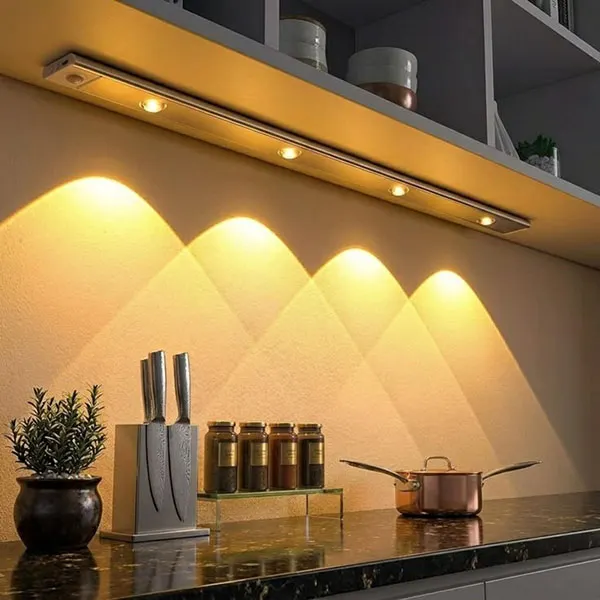 32 ایده لاین نوری زیر کابینت که ظاهر آشپزخانه را متحول میکند! 34 Under cabinet linear light 32