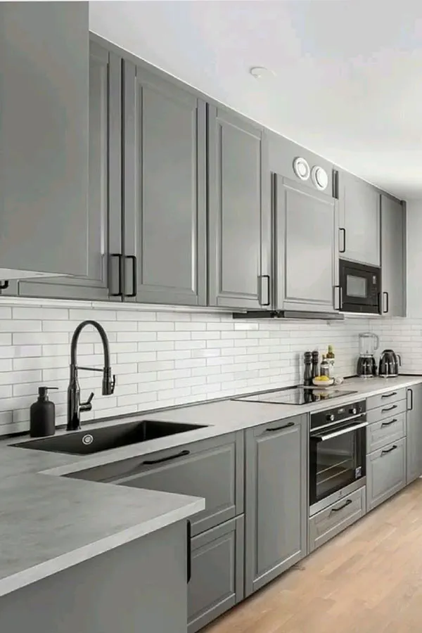 30 مدل کابینت وکیوم آشپزخانه؛ ایدههایی برای یک آشپزخانه شیک و ماندگار! 16 Vacuum pressed cabinets 13