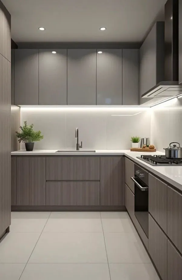 30 مدل کابینت وکیوم آشپزخانه؛ ایدههایی برای یک آشپزخانه شیک و ماندگار! 4 Vacuum pressed cabinets 2