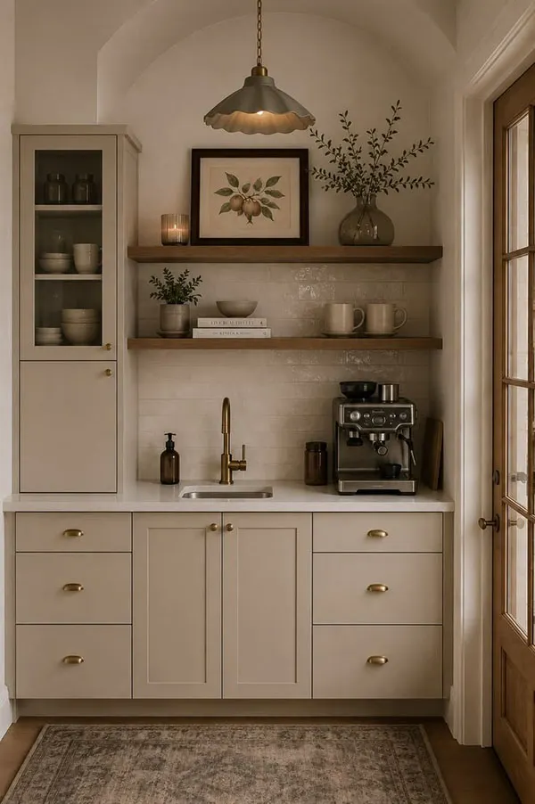 White and Nescafe colored cabinets 10