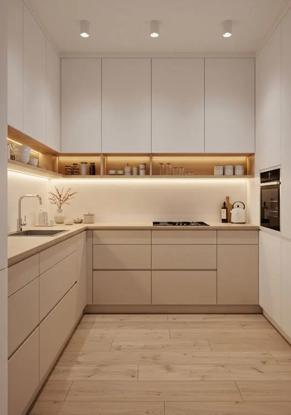 White and Nescafe colored cabinets 2