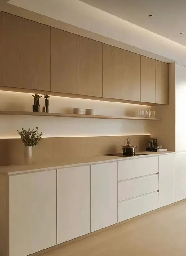 White and Nescafe colored cabinets 35
