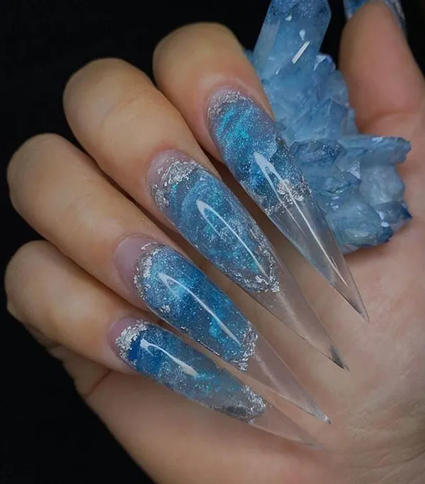 Artificial glass nails 24