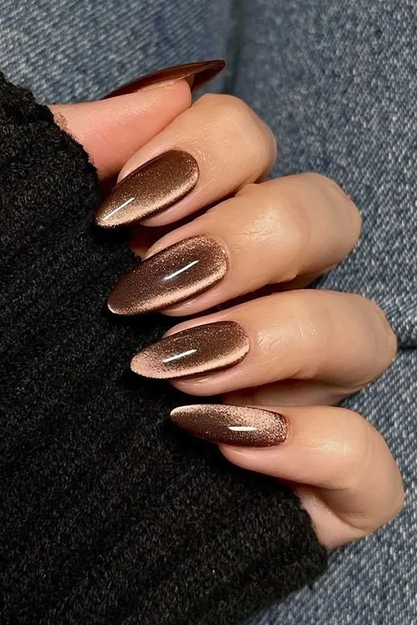 Brown nail design 14
