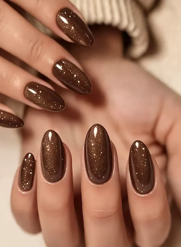 Brown nail design 21