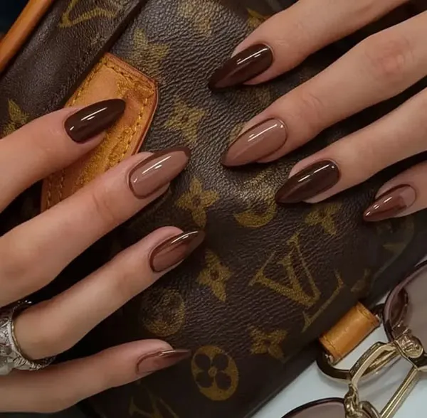 Brown nail design 3