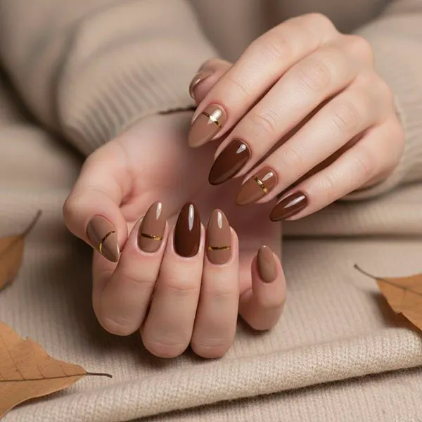 Brown nail design 9