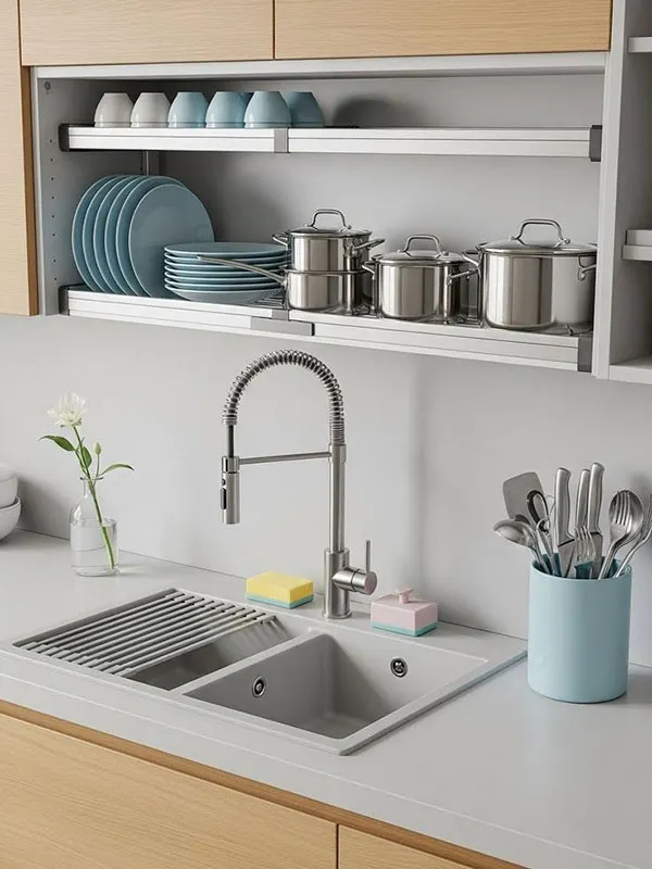 Cabinet dish rack 21