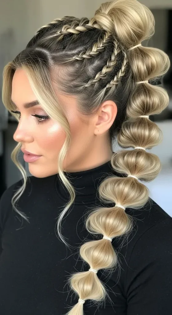 Chic braided ponytail for girls 1