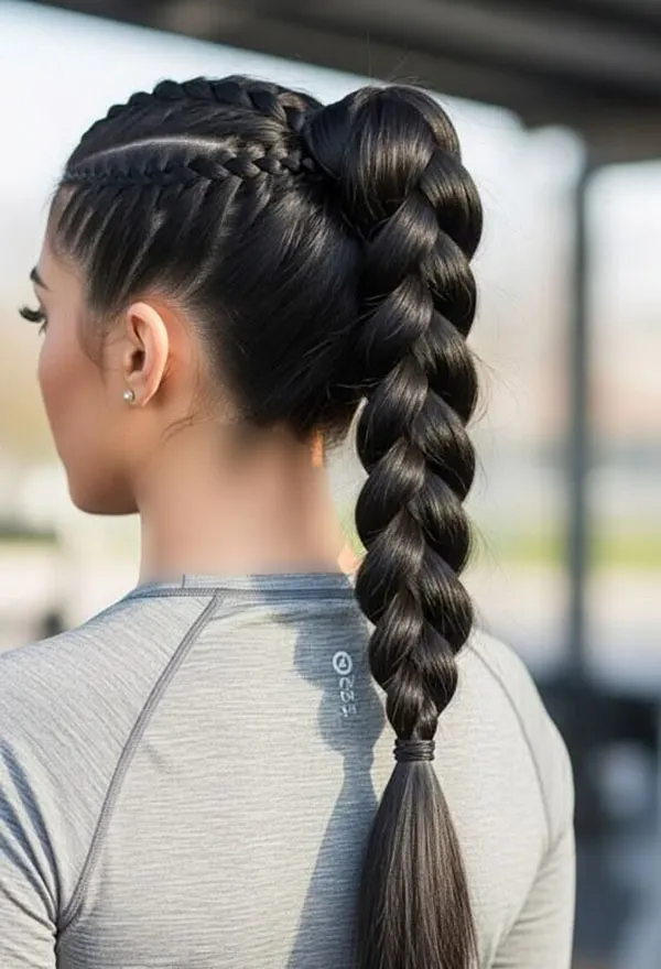Chic braided ponytail for girls 11