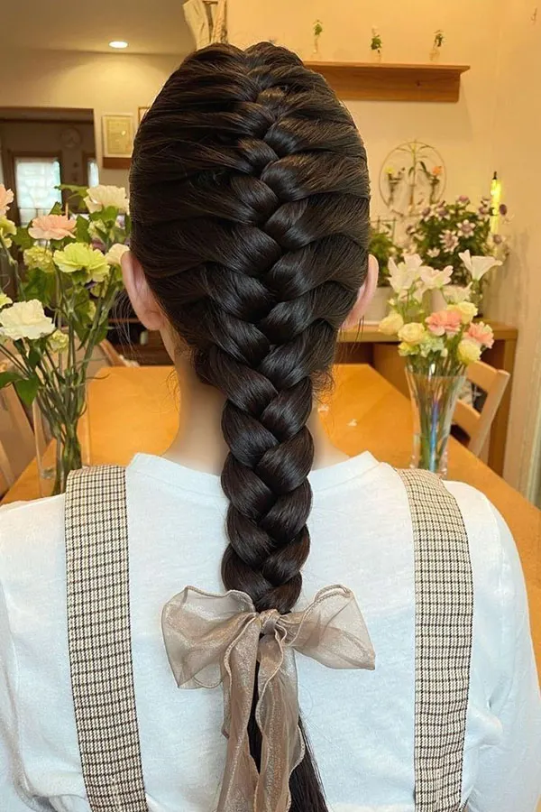 Chic braided ponytail for girls 15