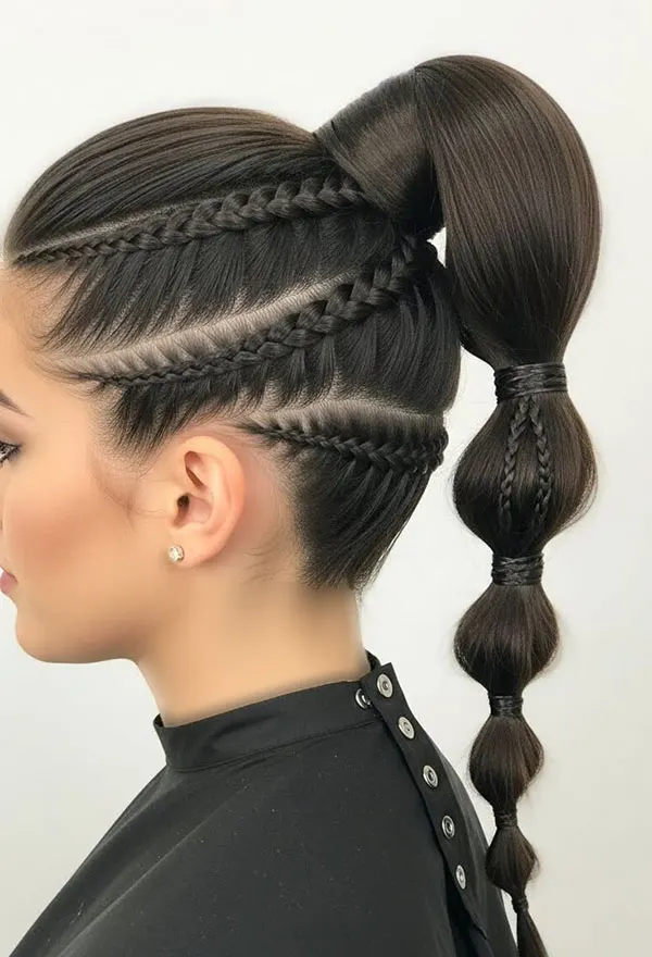 Chic braided ponytail for girls 18