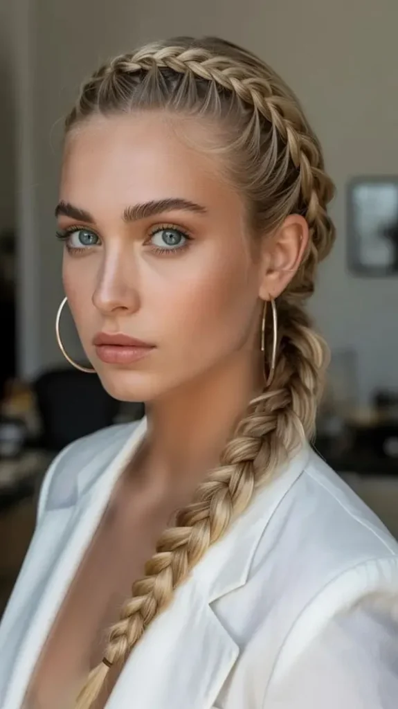 Chic braided ponytail for girls 19