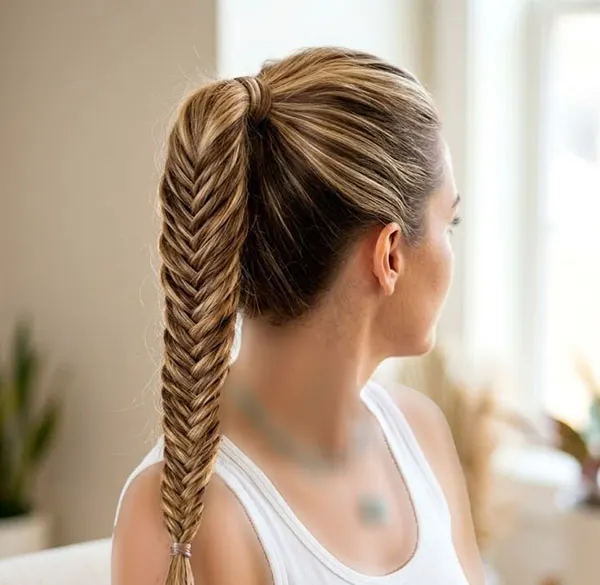 Chic braided ponytail for girls 2