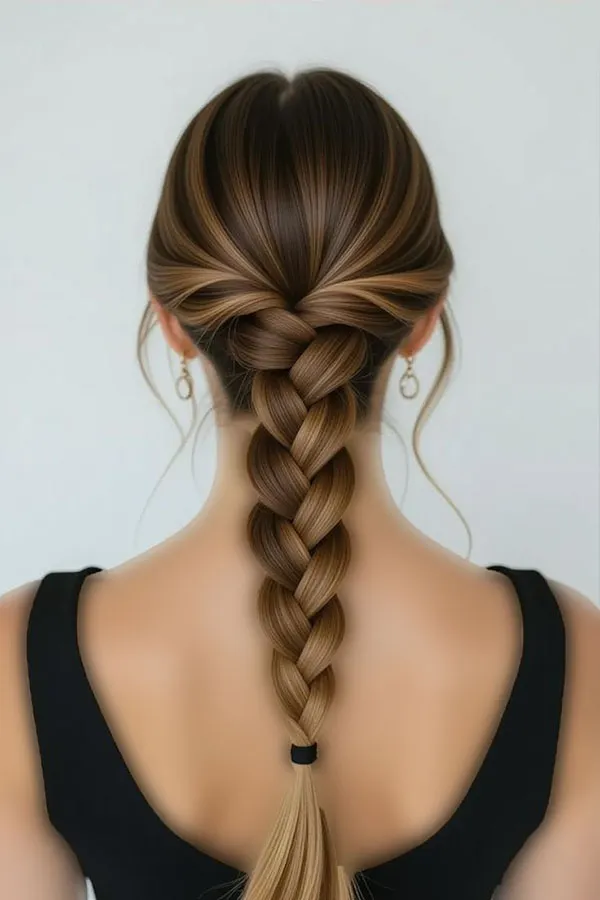 Chic braided ponytail for girls 20