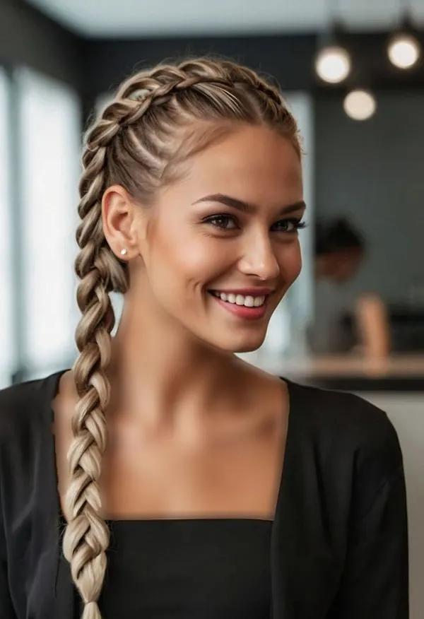 Chic braided ponytail for girls 21