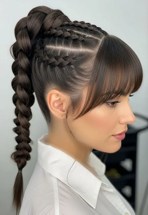 Chic braided ponytail for girls 24