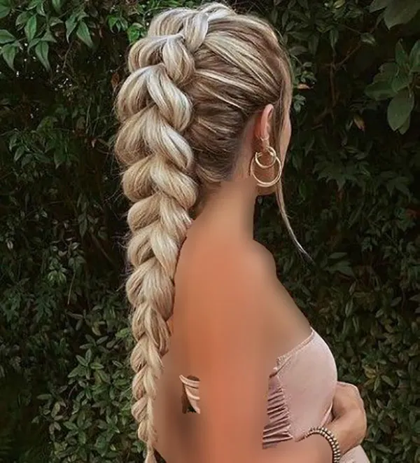 Chic braided ponytail for girls 29
