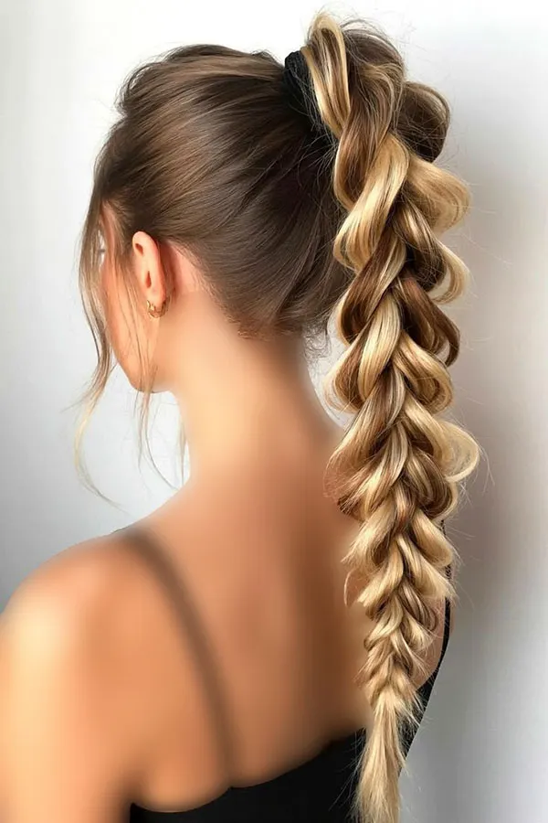 Chic braided ponytail for girls 3