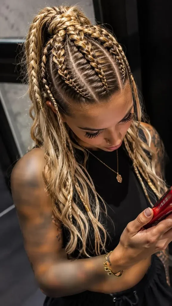 Chic braided ponytail for girls 4