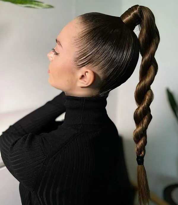 Chic braided ponytail for girls 5