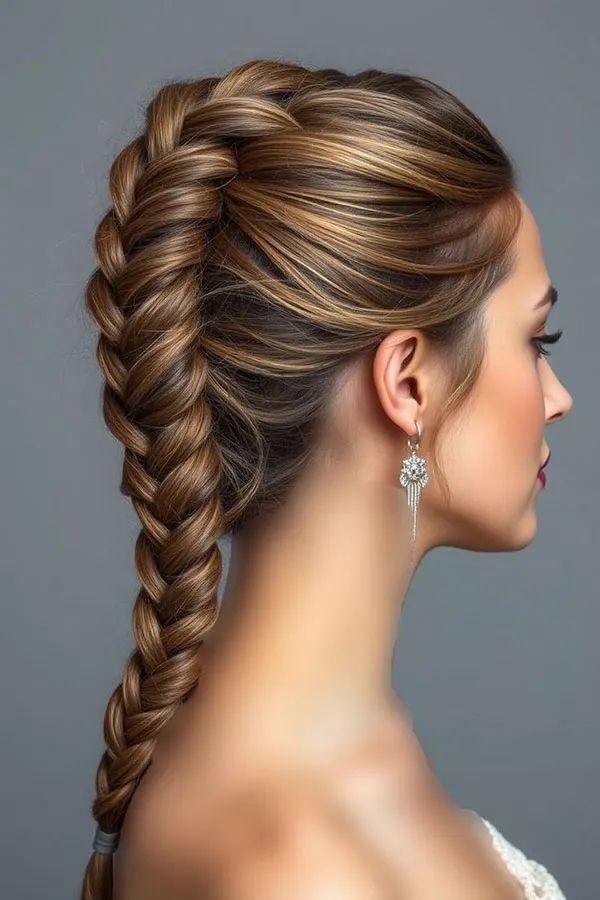 Chic braided ponytail for girls 9