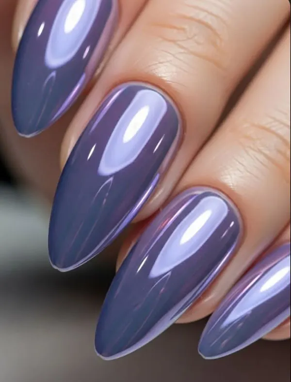 34 ایده کاشت ناخن کروم دخترانه؛ وقتی دستت زیر نور، خودش میدرخشه! 27 Chrome nail extensions 26