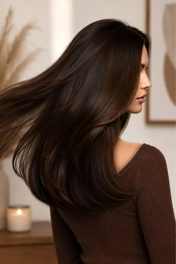 Dark chocolate hair color 9