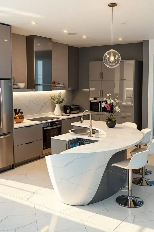 Kitchen island photo 32