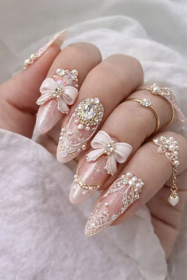 جدیدترین مدل ناخن کره ای پینترست؛ کیوت، مینیمال و ترند 2026 16 Korean nail designs from Pinterest 13