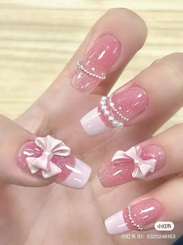 جدیدترین مدل ناخن کره ای پینترست؛ کیوت، مینیمال و ترند 2026 34 Korean nail designs from Pinterest 31
