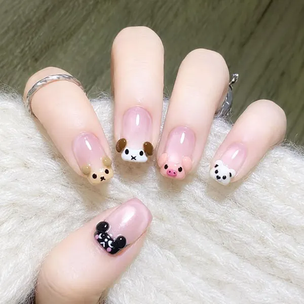 جدیدترین مدل ناخن کره ای پینترست؛ کیوت، مینیمال و ترند 2026 10 Korean nail designs from Pinterest 7