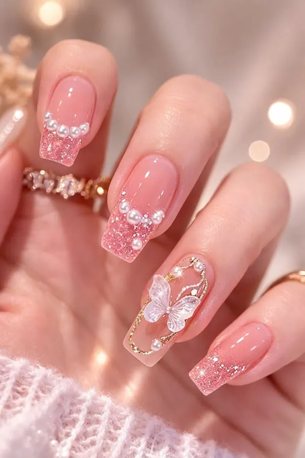 جدیدترین مدل ناخن کره ای پینترست؛ کیوت، مینیمال و ترند 2026 12 Korean nail designs from Pinterest 9