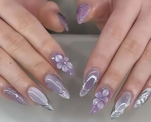 Lilac nail design 11