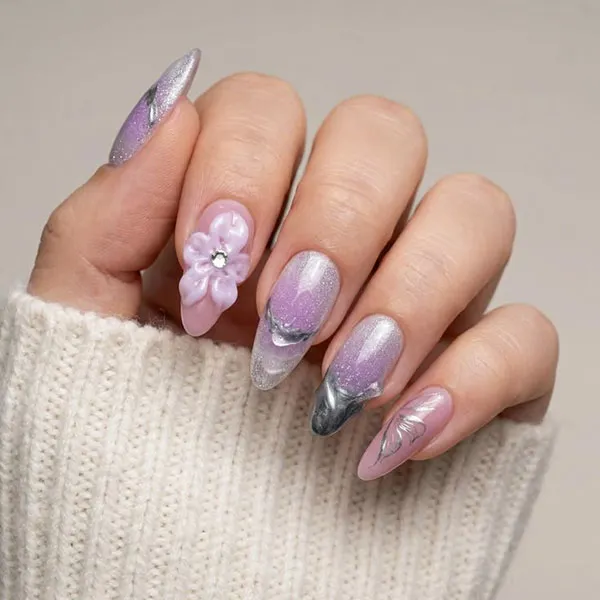 Lilac nail design 18