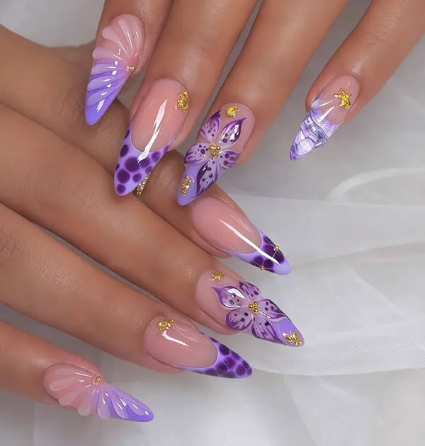 Lilac nail design 23
